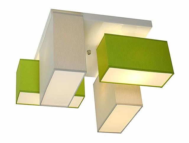 Pasquale 4 Light Semi Flush Mount Brayden Studio Shade Colour: Grey/Green on Productcaster.