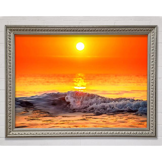 Glistening Ocean Waves Framed Print Highland Dunes Size: 21cm H x 29.7cm W on Productcaster.