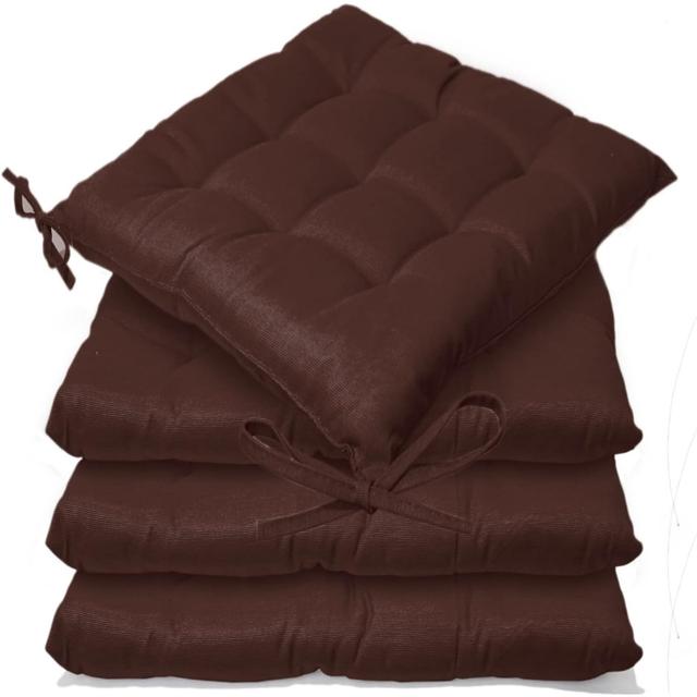 Garden Seat Cushion (Set of 4) 17 Stories Colour: Dark Brown on Productcaster.