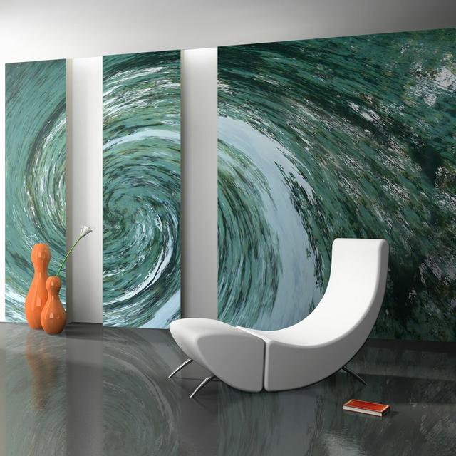 Fototapete Water Twist East Urban Home Größe: 300 cm x 231 cm on Productcaster.