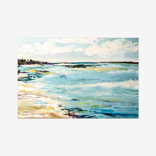 Beach Surf III by Karen Fields - Wrapped Canvas Painting House of Hampton Size: 20cm H x 30cm W, Format: Paper Print on Productcaster.