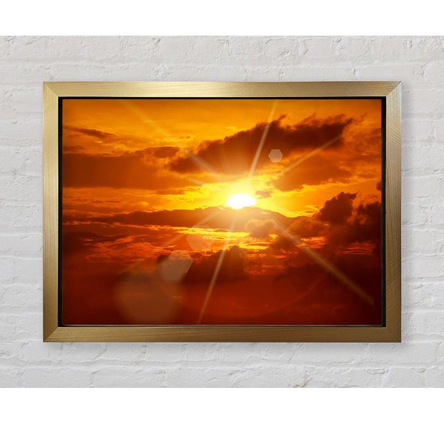 Sun Blaze Clouds - Print Brayden Studio Size: 59.7cm H x 84.1cm W x 3.4cm D, Format: Silver Framed Paper on Productcaster.