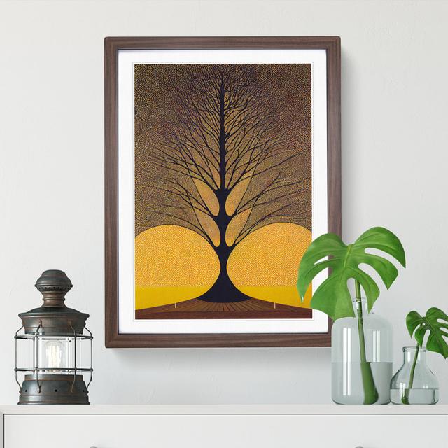 Antique Tree Art No.1 - Picture Frame Graphic Art Marlow Home Co. Size: 34cm H x 25cm W x 2cm D, Frame Colour: Walnut Framed on Productcaster.