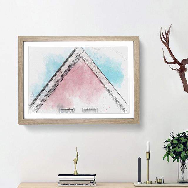 Architecture Sketch Vol.27 in Abstract - Picture Frame Graphic Art Print East Urban Home Frame Option: Oak Framed, Size: 48cm H x 65cm W x 2cm D on Productcaster.