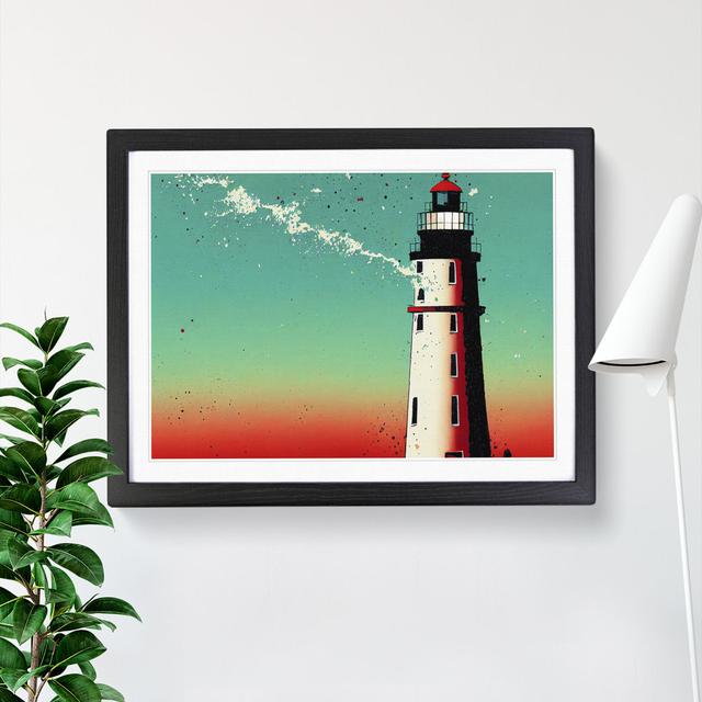 Painted Lighthouse Vol.1 - Picture Frame Graphic Art Breakwater Bay Format: Black Framed, Size: 46cm H x 64cm W x 2cm D on Productcaster.