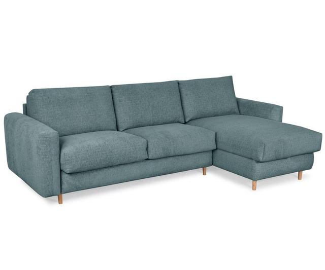 Ecksofa Gracielle mit Bettfunktion 17 Stories Farbe der Polsterung: Blau on Productcaster.