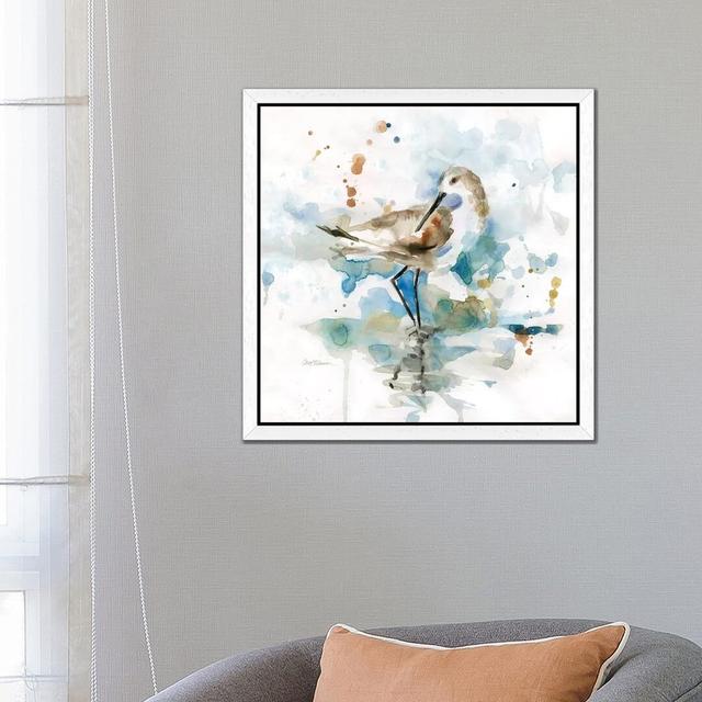 'Palm Beach Piper' by Carol Robinson - Floater Frame Painting Print on Canvas Highland Dunes Size: 45.72cm H x 45.72cm W x 3.81cm D, Frame Option: Whi on Productcaster.