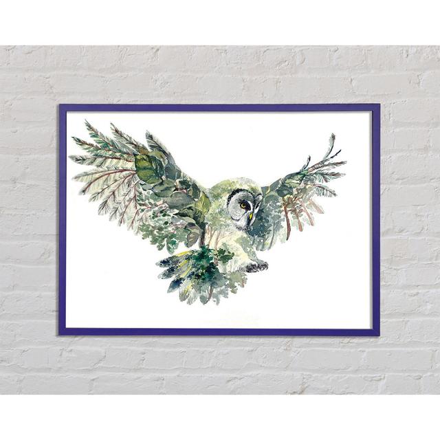 The Forest Owl - Single Picture Frame Art Prints Union Rustic Size: 29.7cm H x 42cm W x 2cm D on Productcaster.