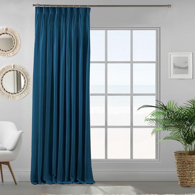 Vorhang mit Zwickelfalte (1 Stück), blickdicht Lilijan Home & Curtain Vorhang-Farbe: Marineblau, Vorhanggröße: 190 cm Breite x 265 cm Fallhöhe on Productcaster.