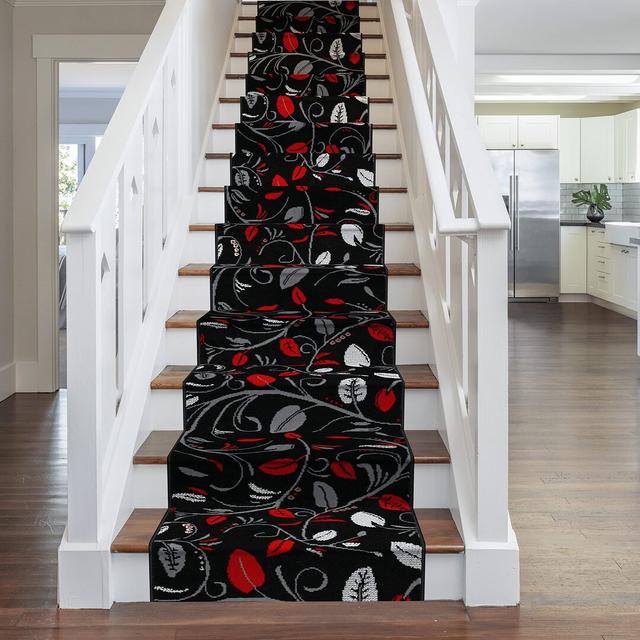 Altamirano Tufted Black Stair Runner Rosalind Wheeler Rug Size: Runner 450cm x 60cm on Productcaster.