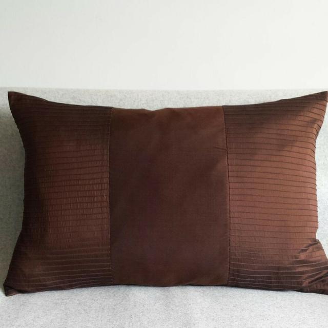 Colter Silk Cushion with Filling Canora Grey Colour: Chocolate Brown on Productcaster.