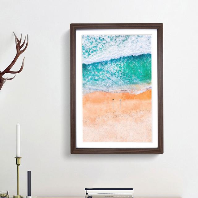 Walking upon Lampuuk Beach - Picture Frame Painting Print East Urban Home Frame Option: Walnut Framed, Size: 33cm H x 24cm W x 2cm D on Productcaster.