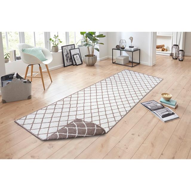 Malaga Flatweave Linen Rug Northrugs Rug Size: Runner 80cm x 250cm on Productcaster.