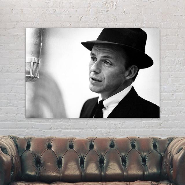 Frank Sinatra Singing - Wrapped Canvas Photograph Latitude Run Size: 21cm H x 31cm W x 4cm D on Productcaster.