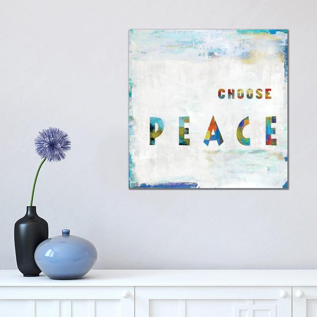 Choose Peace In Color Happy Larry Size: 45.72cm H x 45.72cm W x 3.8cm D on Productcaster.