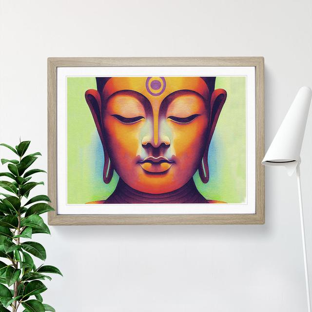 Watercolour Buddha Vol.1 - Print Latitude Vive Frame Colour: Oak Framed, Size: 25cm H x 34cm W x 2cm D on Productcaster.