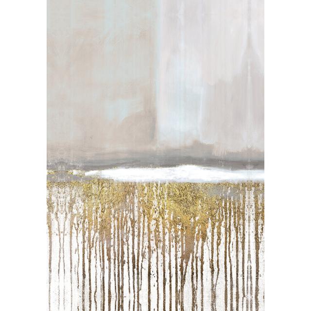 Drippy Gold - Wrapped Canvas Art Prints Fairmont Park Size: 46cm H x 30cm W on Productcaster.