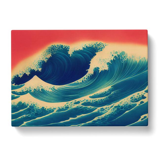 Japanese Wave Sunset Vol.1 House of Hampton Size: 35cm H x 50cm W x 3cm D on Productcaster.