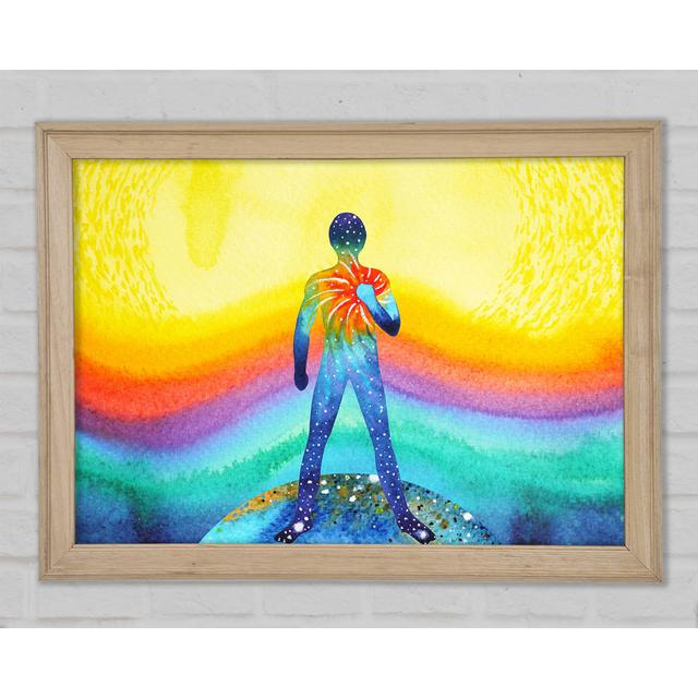 Stronger Heart Watercolour Framed Print Wall Art Happy Larry Size: 21cm H x 29.7cm W x 1.5cm D, Format: Natural Framed Paper on Productcaster.