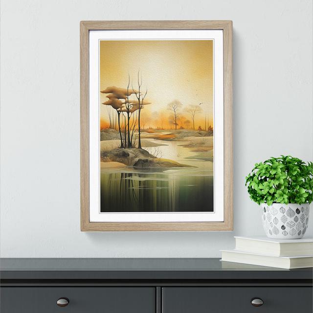 XYZ-FRM-V1223-4046 Print Marlow Home Co. Format: Oak Framed, Size: 46cm H x 34cm W x 2cm D on Productcaster.