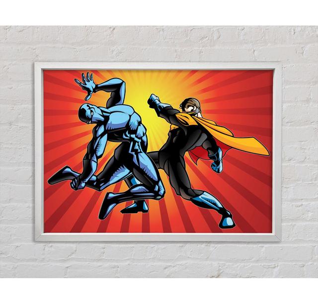 Superhero Fight Framed Print Bright Star Size: 59.7cm H x 84.1cm W on Productcaster.