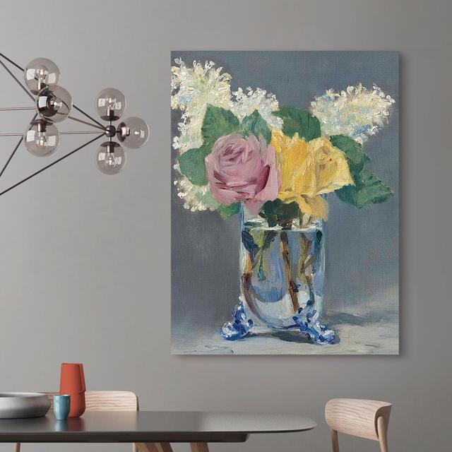 Lilacs and Roses by Edouard Manet - Wrapped Canvas Painting Print Rosalind Wheeler Size: 80cm H x 60cm W x 4cm D on Productcaster.