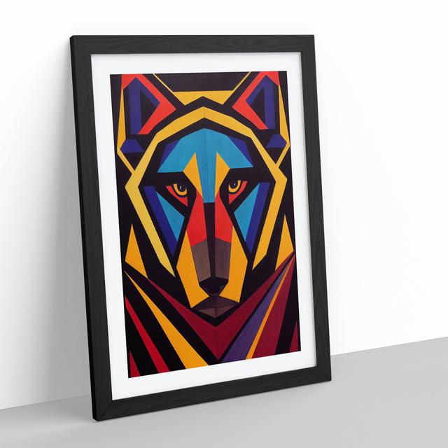 Wolf Art Abstract No.4 - Picture Frame Graphic Art Alpen Home Size: 34cm H x 25cm W x 2cm D, Frame Colour: Black on Productcaster.