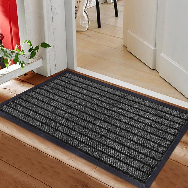 Nakale Halway Kitchen Doormat Brayden Studio Colour: Grey, Mat Size: Rectangle W40 x L60 cm on Productcaster.