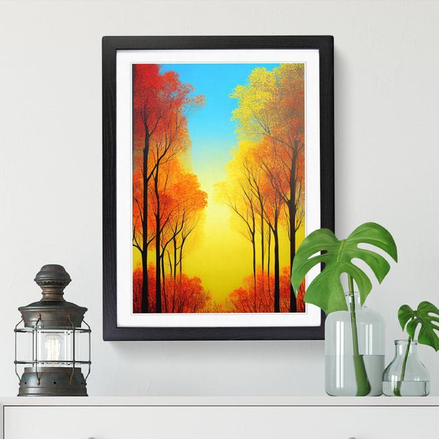 Autumn Forest Landscape Vol.1 - Single Picture Frame Graphic Art Alpen Home Size: 34cm H x 25cm W, Format: Black Framed on Productcaster.