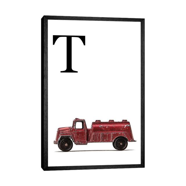 T Water Truck White Letter - Graphic Art Print on Canvas Williston Forge Size: 101.6cm H x 66.04cm W x 3.81cm D, Format: Black Framed on Productcaster.