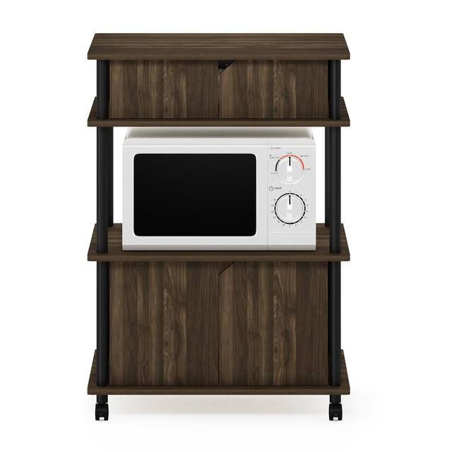 Romia Wood Kitchen Cart 17 Stories Finish: Walnut/Black on Productcaster.