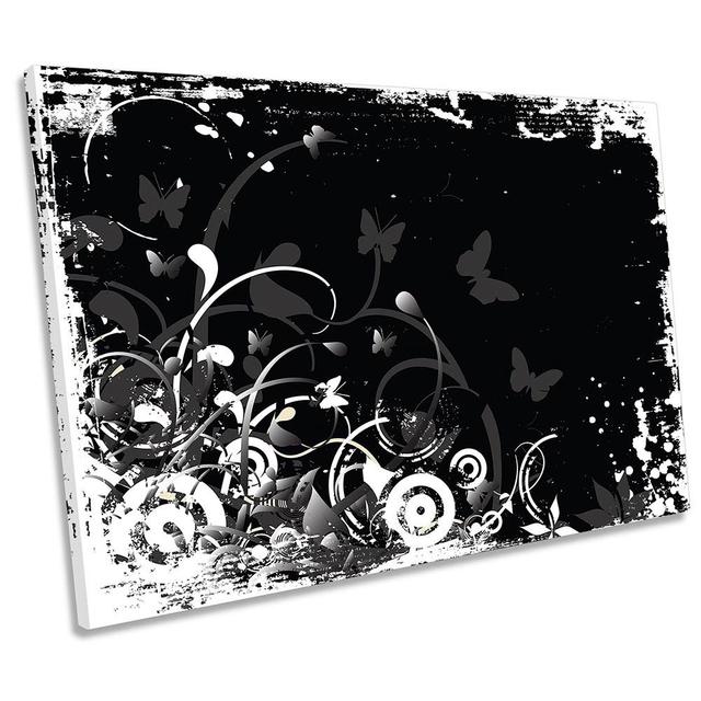 Grunge Abstract Vines - Wrapped Canvas Print Brambly Cottage Size: 30.5cm H x 45.7cm W on Productcaster.