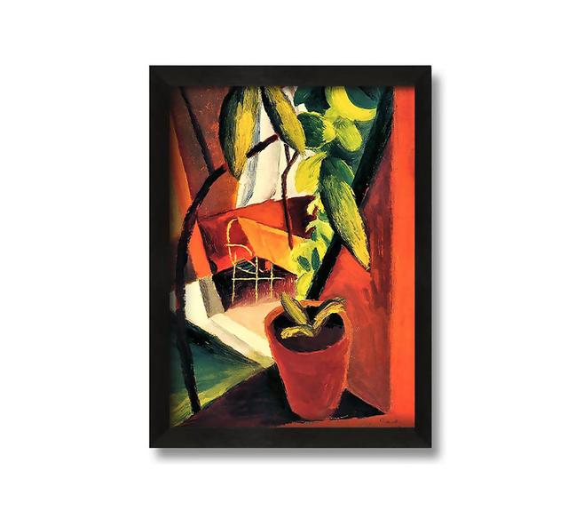 August Macke a Look Into the Summerhouse - Picture Frame Painting in Canvas Ebern Designs Size: 60cm H x 42cm W x 10cm D on Productcaster.