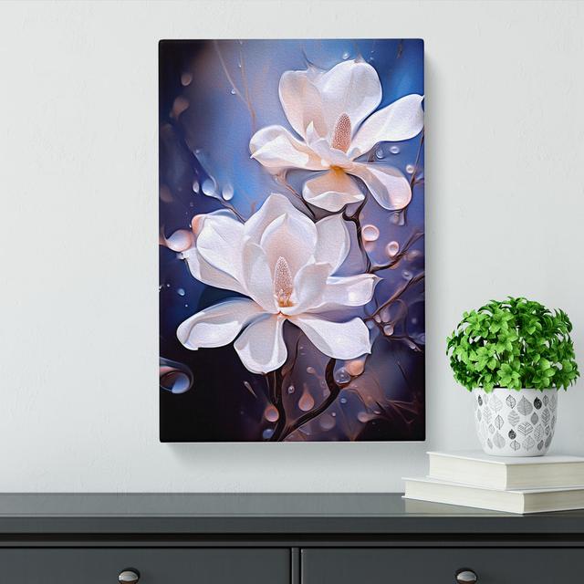 Magnolia Flower Futurism - No Frame Print Marlow Home Co. Size: 50cm H x 35cm W x 3cm D on Productcaster.