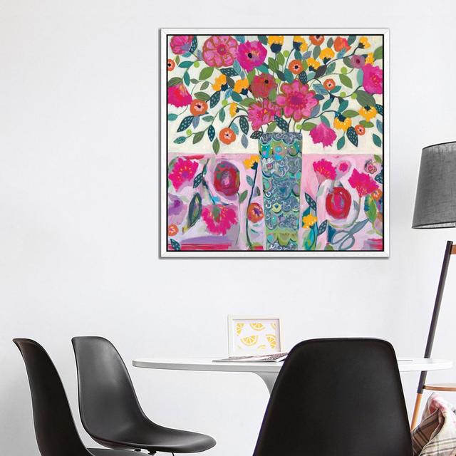 Amazing Vase by Carrie Schmitt - Gallery-Wrapped Canvas Giclée on Canvas Lark Manor Format: White Framed, Size: 93.98cm H x 93.98cm W x 3.81cm D on Productcaster.