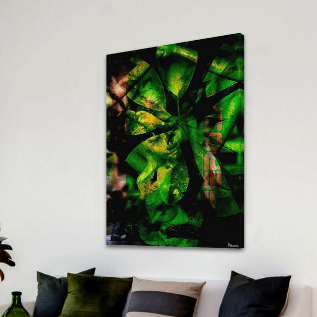 Green Girl Graphic Art Wrapped on Canvas East Urban Home Size: 61cm H x 41cm W on Productcaster.