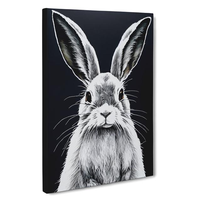 Monochrome Hare No.2 - Wrapped Canvas Painting 17 Stories Size: 50cm H x 35cm W x 3cm D on Productcaster.