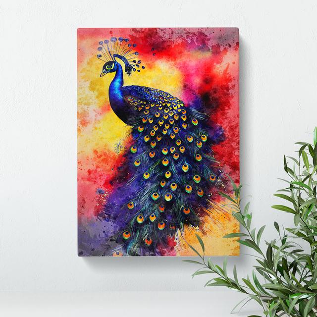 Exciting Peacock No.1 - Wrapped Canvas Painting Latitude Vive Size: 76cm H x 50cm W x 3cm D on Productcaster.