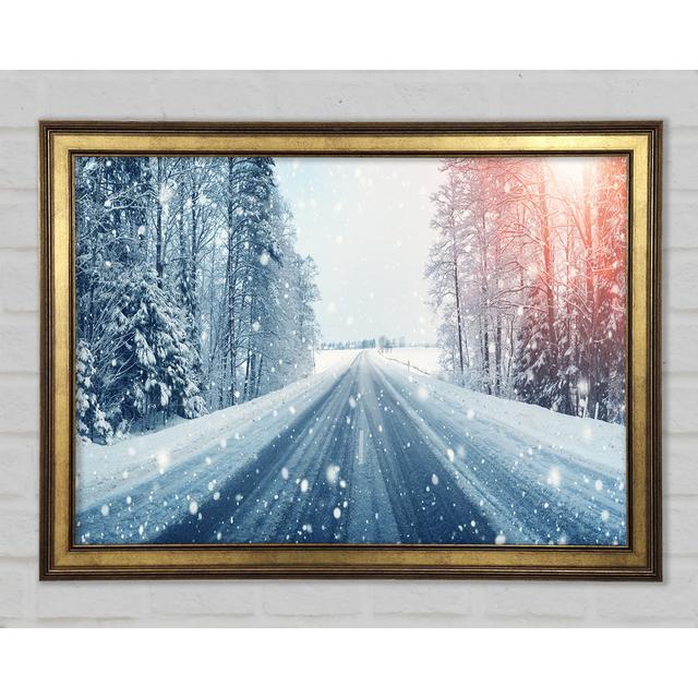 Icy British Roads - Single Picture Frame Art Prints Brayden Studio Size: 84.1cm H x 118.9cm W x 1.5cm D on Productcaster.