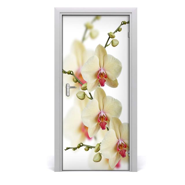 Orchid Door Sticker Ebern Designs Size: 205cm H x 95cm W on Productcaster.