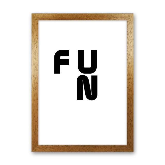 'Fun' - Graphic Art Print on Paper 17 Stories Frame Option: Oak Framed, Size: 60cm H x 42cm W x 3cm D on Productcaster.