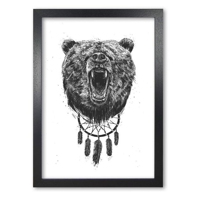 Don't Wake The Bear by Mercedes Lopes Charro - Print East Urban Home Frame Options: Black Grain, Size: 59.4 cm H x 42 cm W x 5 cm D on Productcaster.