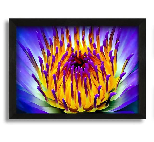 Vibrant Purple Water Lily - Picture Frame Graphic Art on Canvas Ebern Designs on Productcaster.