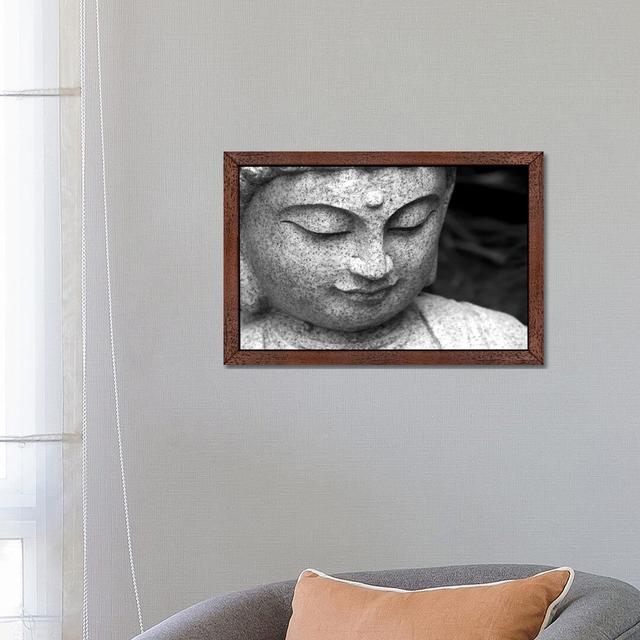 Chinese Buddha - Floater Frame Print on Canvas Bloomsbury Market Size: 41cm H x 122cm W x 4cm D, Frame Option: Brown on Productcaster.