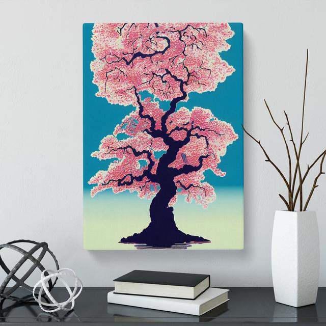 Tall Cherry Blossom Tree - Wrapped Canvas Graphic Art Marlow Home Co. Size: 60cm H x 40cm W x 3cm D on Productcaster.