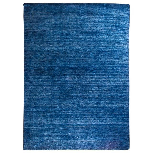 Scorpio Solid Colour Handmade Hand Loomed Blue Area Rug Set 17 Stories Rug Size: Rectangular 40 x 60cm on Productcaster.