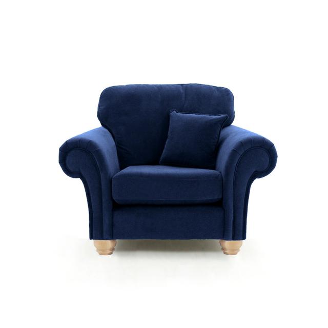 Lila Armchair Mercer41 Upholstery Colour: Navy on Productcaster.