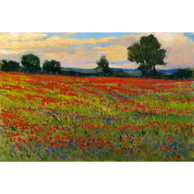 Red Field II - Wrapped Canvas Art Prints Rosalind Wheeler Size: 51cm H x 76cm W x 3.8cm D on Productcaster.