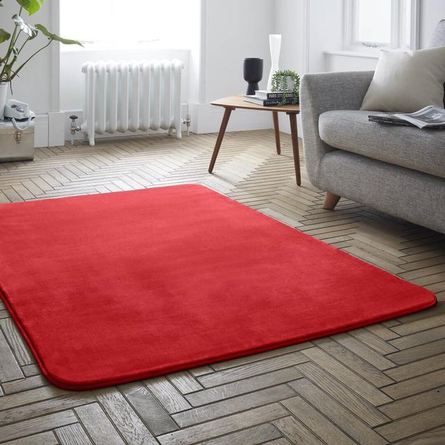 Lulger Bath Mat Brayden Studio Size: 120 x 170cm, Colour: Red on Productcaster.