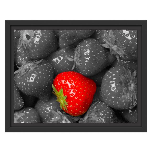 Gerahmter Grafikdruck Delicious Bright Red Strawberries East Urban Home Größe: 30cm H x 38cm B on Productcaster.